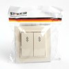 Переключатель 2-кл. Stekker PSW10-9008-02 250В 10А Эрна слоновая кость