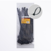 Хомут нейлоновый Stekker NYCT76-300 7,6х300мм d пучка max 82мм нагрузка 55кг черный 100 шт/уп