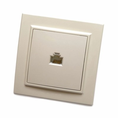 Розетка ПК 1-м Stekker PST00-9007-02 RJ-45 Эрна слоновая кость