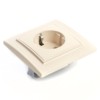 Розетка 1-местная с/з Stekker PST16-9010-02 250В 16А с защитной шторкой Эрна слоновая кость