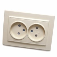 Розетка 2-местная б/з Stekker PST10-9013-02 250В 10А с защитной шторкой Эрна слоновая кость