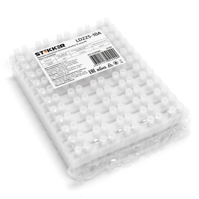 Колодка клеммная винтовая Stekker линейка 12 штук полиамид LD225-10A