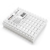 Колодка клеммная винтовая Stekker линейка 12 штук полипропилен LD226-10A