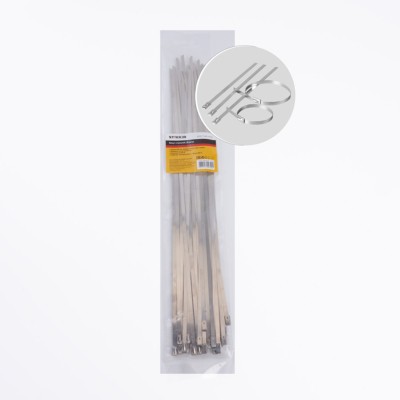 Хомут стальной Stekker SSCT46-400 4,6х400мм d пучка max 121мм нагрузка 50кг серый