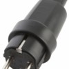 Вилка Stekker PPG16-30-441 прямая с заземляющим контактом пластик 250В 16A IP44 черная