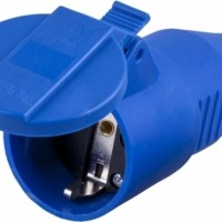 Розетка переносная 1-местная с/з Stekker PST16-50-441 пластик 250В 16А IP44 синий