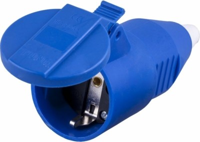 Розетка переносная 1-местная с/з Stekker PST16-50-441 пластик 250В 16А IP44 синий