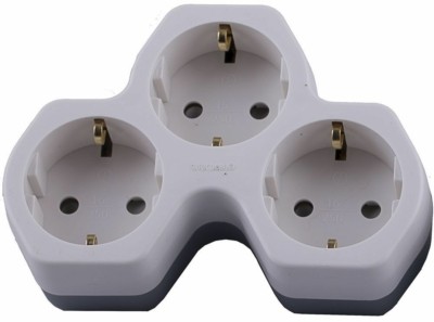 Разветвитель сетевой 3 гнезда с/з Stekker ADP16-13-20 250V,16A ABS огнеустойчивый пластик,белый/серый