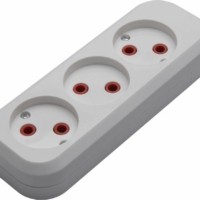 Розетка переносная разборная 3-местная б/з Stekker PST10-300-20 250В 10A IP20,белый