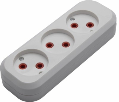 Розетка переносная разборная 3-местная б/з Stekker PST10-300-20 250В 10A IP20,белый