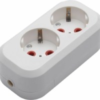 Розетка переносная разборная 2-местная с/з Stekker PST16-210-20 250В 16A IP20 белый