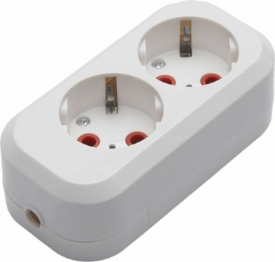 Розетка переносная разборная 2-местная с/з Stekker PST16-210-20 250В 16A IP20 белый