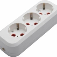 Розетка переносная разборная 3-местная с/з Stekker PST16-310-20 250В 16A IP20 белый