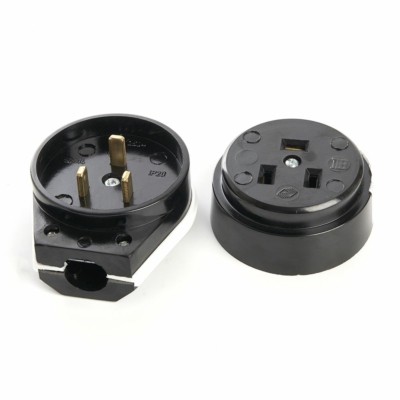 Вилка с розеткой для плит с/з Stekker PPG32-51-20 разборные ОУ 250В 32А черный