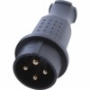 Вилка прямая с/з Stekker RPG32-21-441 3+1 каучук 400В 32A IP44 черный