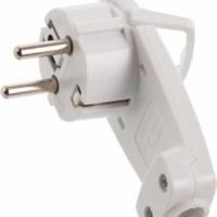 Вилка угловая ультраплоская с кольцом с/з Stekker PPG16-45-202 250В,16A IP20 белый