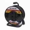 Удлинитель силовой на металлической катушке с/з Stekker PRF01-41-50 50м 4-м с/з 3×2,5 Professional (УХз-16) черный