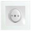 Розетка 1-местная б/з Stekker GLS10-7009-01 250В 10А с защитной шторкой Катрин белый