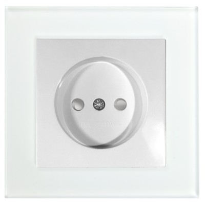 Розетка 1-местная б/з Stekker GLS10-7009-01 250В 10А с защитной шторкой Катрин белый