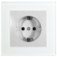 Розетка 1-местная с/з Stekker GLS16-7010-01 250В 16А с защитной шторкой Катрин белый