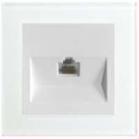 Розетка ПК 1-м RJ-45 8С Stekker GLS00-7007-01 Катрин белый