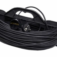 Удлинитель силовой шнур на рамке 1-м с/з Stekker HM02-01-50 50м 3×0,75 Home (УХз-10) черный