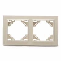 Рамка 2-местная горизонтальная Stekker PFR00-9002-02 Эрна слоновая кость