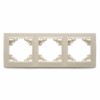 Рамка 3-местная горизонтальная Stekker PFR00-9003-02 Эрна слоновая кость
