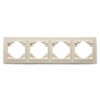 Рамка 4-местная горизонтальная Stekker PFR00-9004-02 Эрна слоновая кость