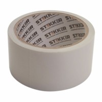 Скотч двусторонний на полипропиленовой основе Stekker INTP6-48-10 48ммx10м прозрачный белая подложка