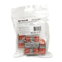 Клемма СМК зажимная с рычагом 3 контактные группы 1ввод,1вывод на полюс 5шт/уп