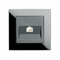 Розетка ПК 1-м RJ-45 Stekker GLS00-7007-05 Катрин черный