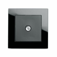 Розетка телевизионная 1-м Stekker GLS00-7008-05 75 Ом 5-862МГц Катрин черный