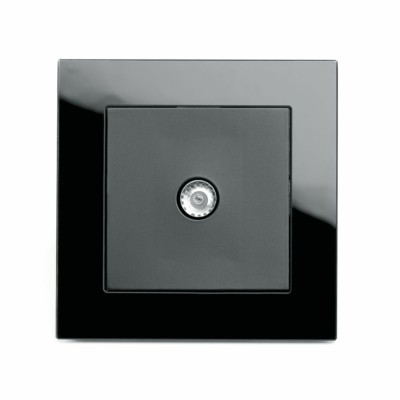 Розетка телевизионная 1-м Stekker GLS00-7008-05 75 Ом 5-862МГц Катрин черный