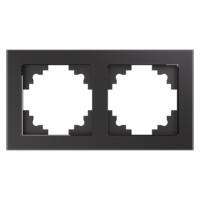 Рамка горизонтальная 2-местная Stekker GFR00-7002-06 Катрин графит