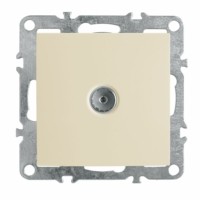 Розетка телевизионная 1-м механизм Stekker PST00-9108-02 Эрна слоновая кость