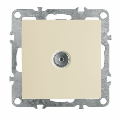 Розетка телевизионная 1-м механизм Stekker PST00-9108-02 Эрна слоновая кость