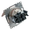 Розетка 1-местная с/з с крышкой механизм Stekker GLS16-7112-02 250В 16А с защитной шторкой Катрин шампань