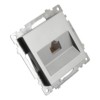 Розетка ПК 1-м RJ-45 механизм Stekker GLS00-7107-03 Катрин серебро