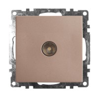 Розетка телевизионная 1-м механизм Stekker GLS00-7108-02 75 Ом 5-862МГц Катрин шампань