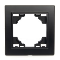 Рамка 1-местная Stekker PFR00-9001-03 Эрна черный