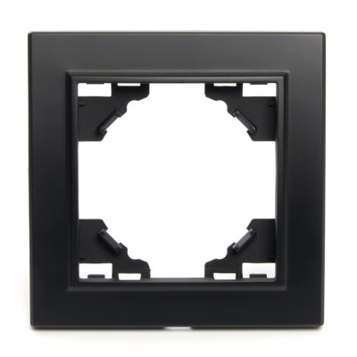 Рамка 1-местная Stekker PFR00-9001-03 Эрна черный