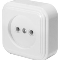 Розетка 1-местная б/з Stekker PST16-20-20 (RA 16-131-Б) пластик АВС 250В 16А IP20 белый