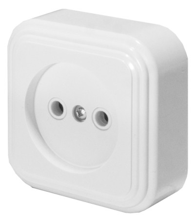Розетка 1-местная б/з Stekker PST16-20-20 (RA 16-131-Б) пластик АВС 250В 16А IP20 белый