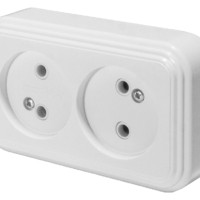 Розетка 2-местная б/з Stekker PST16-30-20 (RA 16-237-Б) пластик АВС 250В 16А IP20 белый