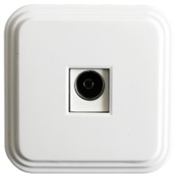 Розетка телевизионная 1-м Stekker PST00-20-20 (ТР-01) 75 Ом 5-862МГц белый