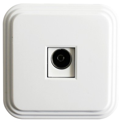 Розетка телевизионная 1-м Stekker PST00-20-20 (ТР-01) 75 Ом 5-862МГц белый