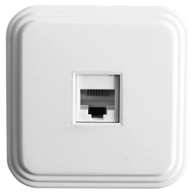 Розетка ПК 1-м Stekker PST00-21-20 (РК8-01) RJ-45 IP20 белый