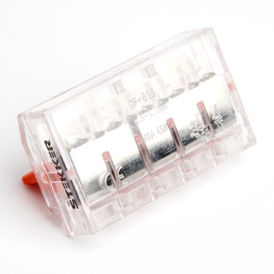 Клемма СМК 5-проводная зажимная с рычагом Stekker LD221-615 — изображение 4