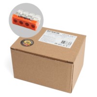 Клемма СМК 4-проводная зажимная для 1-жильного проводника с пастой Stekker LD773-174-1